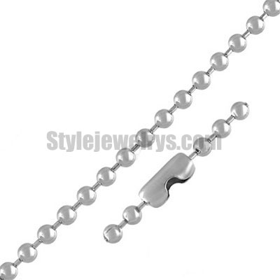 Stainless steel jewelry Chain 50cm - 55cm length ball link chain thickness 4mm ch360203 - Click Image to Close